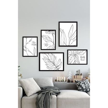 Tablo Center 5 Parçalı Çerçeveli Tablo Seti