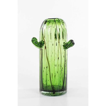 Dekoratif Cam Kaktüs Vazo (Yeşil)