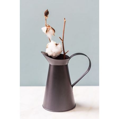 Country Tarzı Siyah Metal Vazo