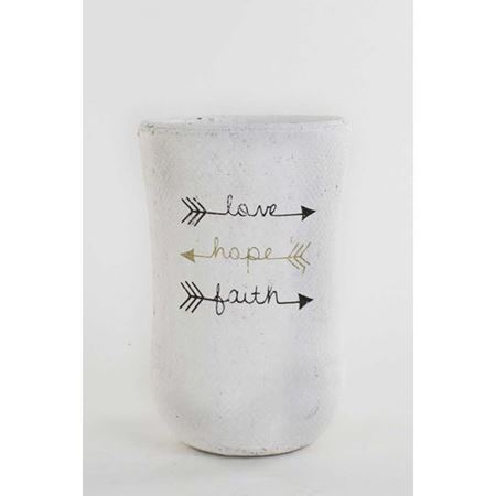 Love Yazılı Seramik Vazo 14,5X22,5 Cm