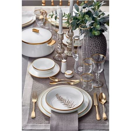 Sufi Yemek Seti 132 Parça Mat Altın Bordur