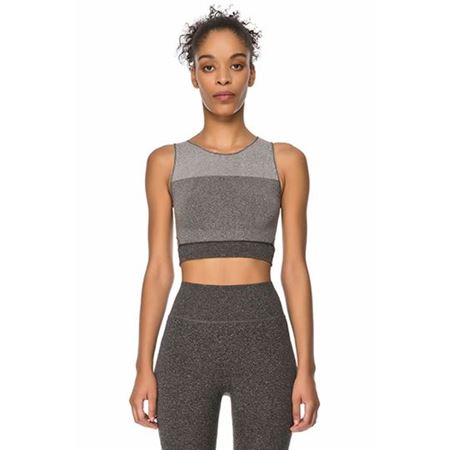 Crop Top Gri Sporcu Sütyeni