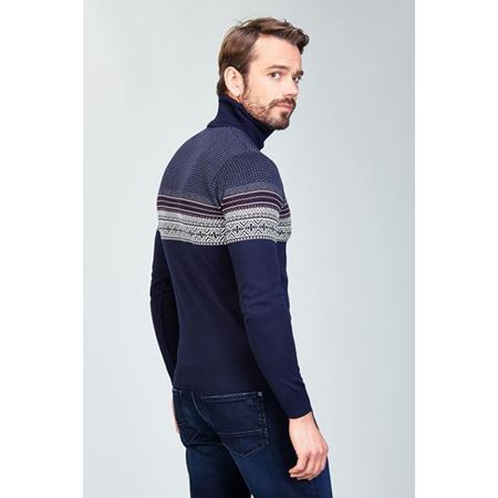 Balıkçı Yaka Triko Lacivert Kazak