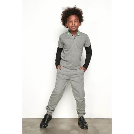 Erkek Çocuk Gri Polo T-Shirt