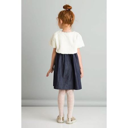 Balon Denim Elbise - Bolero