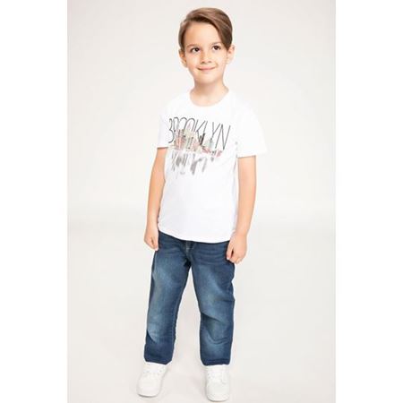 Baskılı Beyaz Erkek Çocuk T-shirt