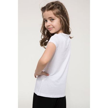 Beyaz Kız Çocuk Baskılı T-Shirt