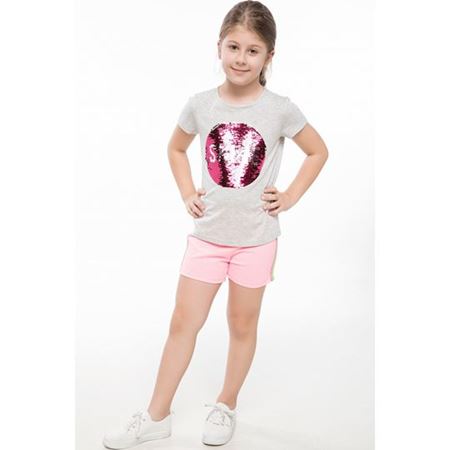 Gri Kız Çocuk T-Shirt