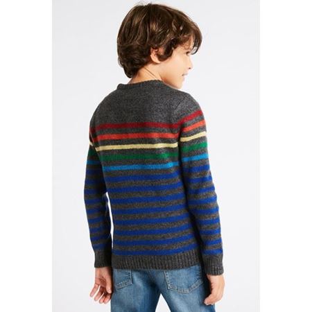 Multi Renk Erkek Çocuk Çizgili Kazak