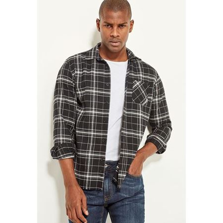 Siyah Ekose Reguler Fit Gömlek