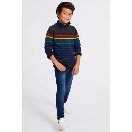 Multi Renk Erkek Çocuk Çizgili Kazak