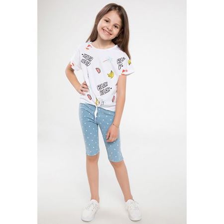 Beyaz Kız Çocuk Baskılı T-Shirt