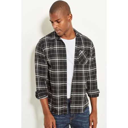 Siyah Ekose Reguler Fit Gömlek