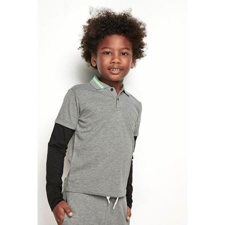 Erkek Çocuk Gri Polo T-Shirt