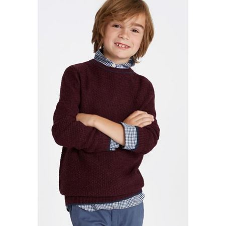 Bordo Erkek Çocuk Örgü Kazak