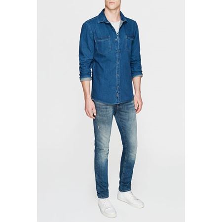 Çift Cepli Jean Gömlek