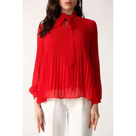 Piliseli Bluz Kırmızı