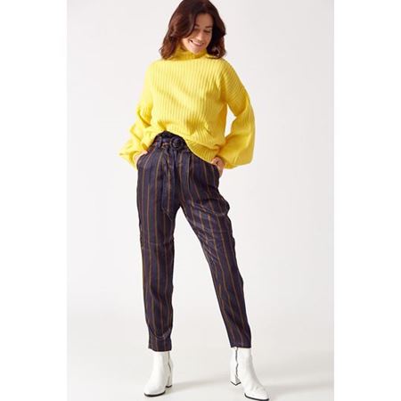 Balon Kol Triko Sarı